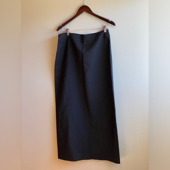 Pixie Market Black Long Maxi Midi Long Skirt with Front Slit Size Large - Picture 8 of 9
